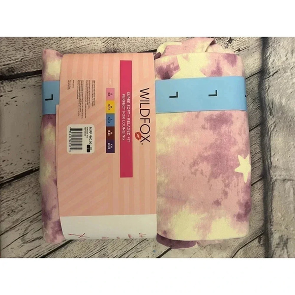 Wildfox Purple Tie Dye Stars Sweatshirt and Shorts Lounge‎ Set Size Large/XXL - Picture 6 of 6